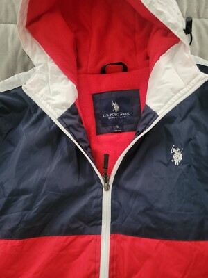 Men's Coats & Outerwear U.S. POLO ASSN USPA Polar Fleece Hood Jacket Size Small