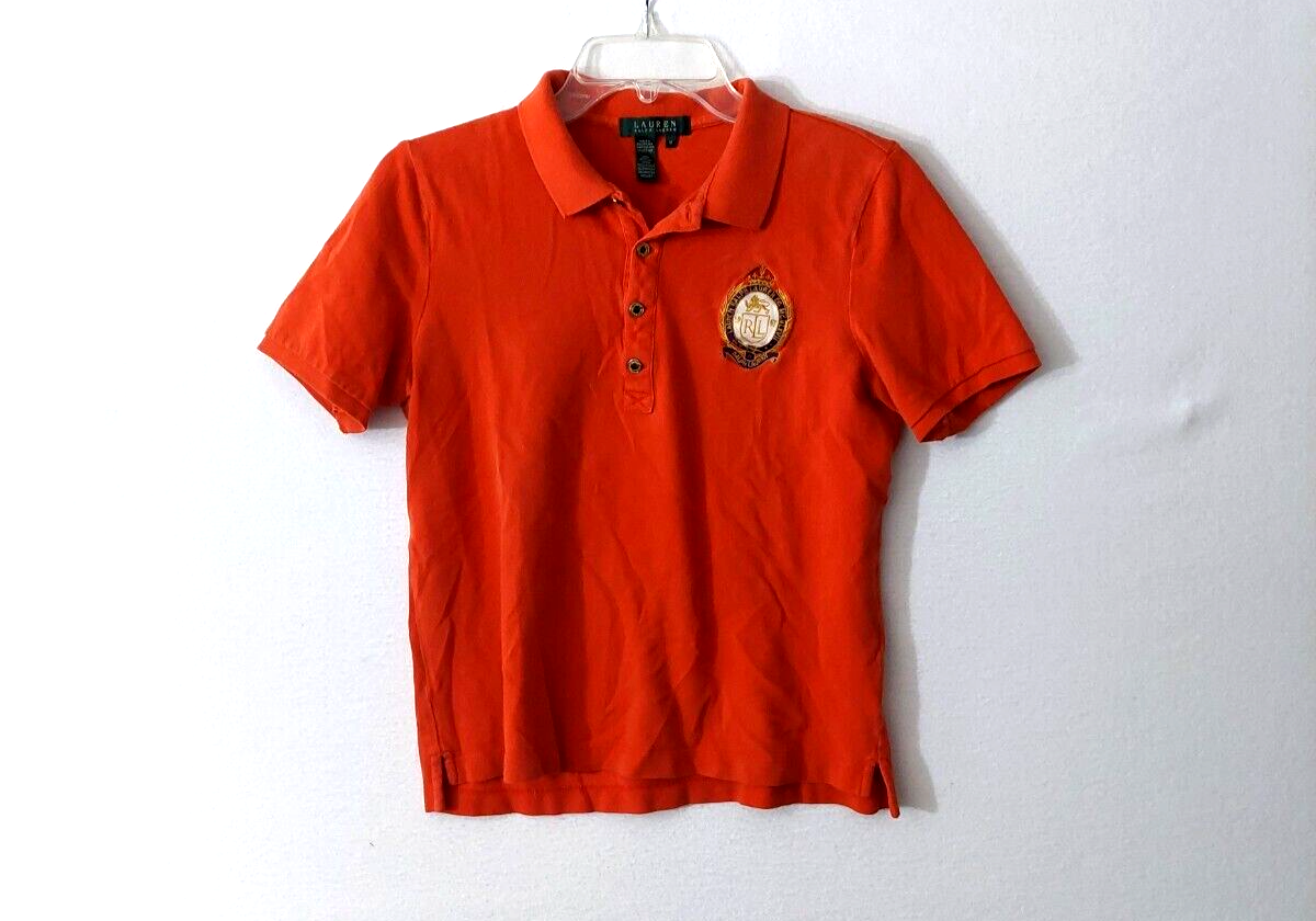 Lauren Ralph Lauren Polo Shirt Crown Polo Logo Size M Short Sleeve