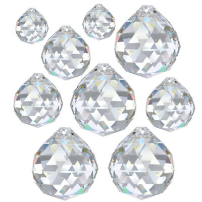 Regenbogenkristall 9tlg. Kugelset 2x20mm 3x30mm 4x40mm Crystal  ~ Feng Shui Sun