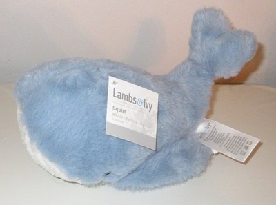 Lambs & Ivy SQUIRT Plush Blue WHALE Stuffed Animal Baby Lovey Toy New NWT