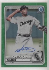 2020 Bowman Chrome Prospects Green Refractor 32/99 Lency Delgado Auto 03fh