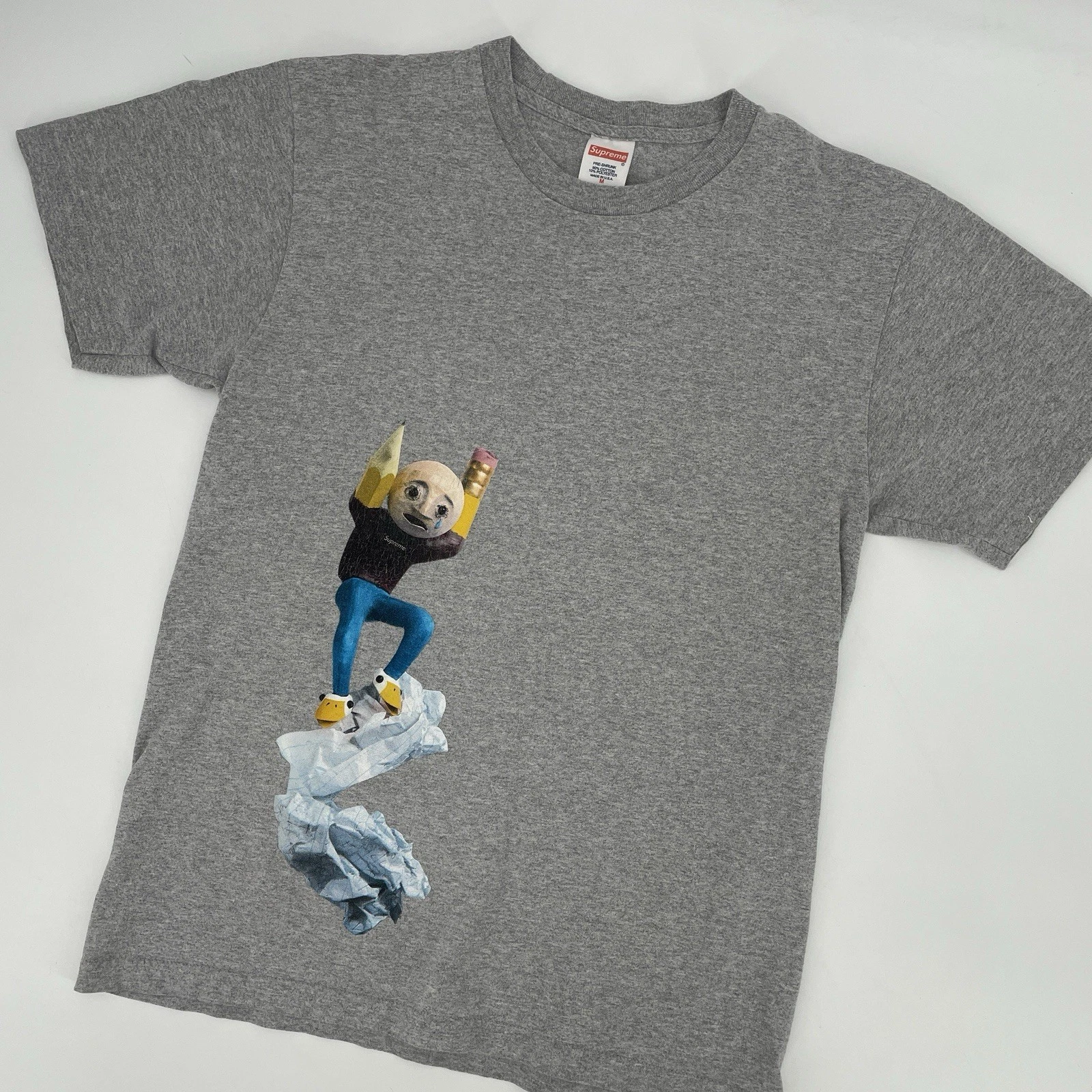 T shirt graphique Supreme SS17 Mike Hill Regretter gris   Taille M   Streetwear Y2k