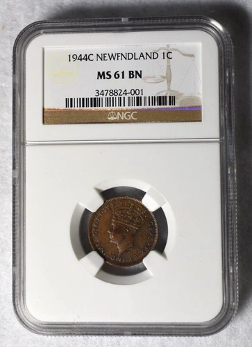 CANADA  CENT 1944 C  NGC MS 61 COIN ( stock# 77)