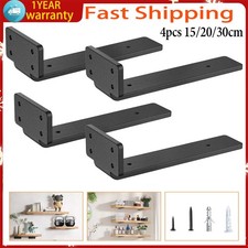 4x Floating Shelf Brackets 15/20/30CM Heavy Duty Metal for Support Wall Hanging
