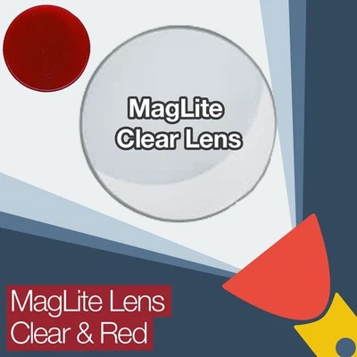 MAG-LITE MagLite Lens Clear & Red C/D AA AAA ML50L ML25IT Mag Charger ML300L Solitaire