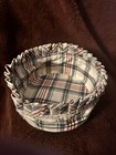 1994 Longaberger Button Basket with Terra-cotta Stone and Plaid Liner — photo 3