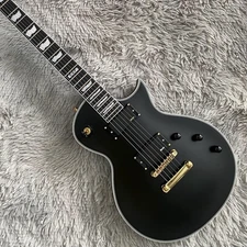 Factory H-H Pickups LP Electric Guitar TOM Bridge Matt Black Gold Hardware