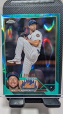 2023 Topps Chrome Max Scherzer #148 New York Mets MLB Aqua Parallel /199