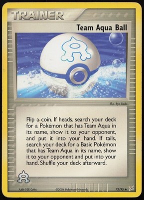 POKEMON TEAM AQUA BALL 75/95 EX TEAM MAGMA VS AQUA UNCOMMON TRAINER ENG 2004