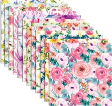 24 Pack Floral Double-Sided Scrapbook Paper - 12”X12” Flower Textured Craft Pape
