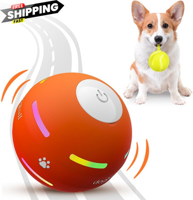 PetDroid Interactive Dog Toys Ball,[2025 Ball Toy, Orange 