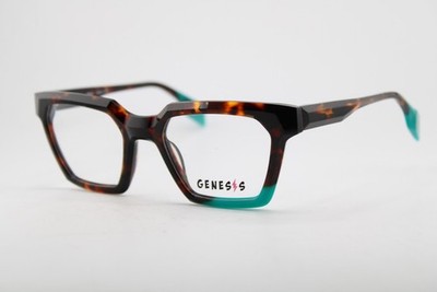NEW GENESIS MOD.GV1601 COL.3 HAVANA BLUE BROWN AUTHENTIC EYEGLASSES 53-21