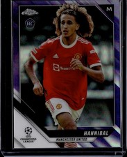 2021-22 Topps Chrome UCL - Hannibal Mejbri #4 Purple Refractor /250 (RC)