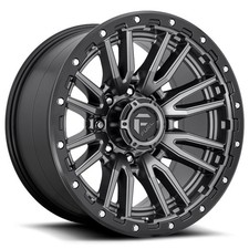 One 22x12 Fuel D680 Rebel 8x6.5/8x165.1 -44 Matte GunMetal Black Wheel Rim 125.1