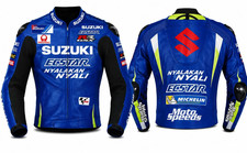 Suzuki ECSTAR Motorbike Leather Jacket Motorc...