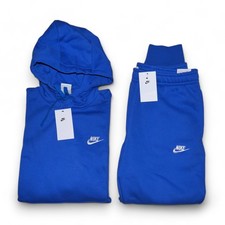 Nike Club Fleece Men's Sweatsuit 2 PC Tracksuit Matching Game Royal Outfit NWT