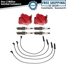 Ignition Coils Wires Spark Plugs Kit Fits 96-97 Chevrolet S10 GMC Sonoma Hombre