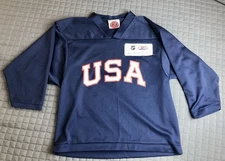 K1 Sportswear NHL USA Hockey Jersey Shirt Size Youth Medium Blue Red White