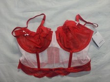 Women's Lace Corset Auden Red Size Medium