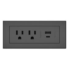 Legrand Wiremold RDZCBK10 radiant Furniture Power Center with USB, Recessed P...