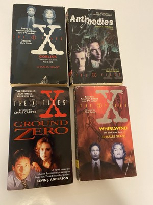 Lot Of 4 X-Files Books Antibodies Ground Zero Whirlwind Goblins Novels Paperback