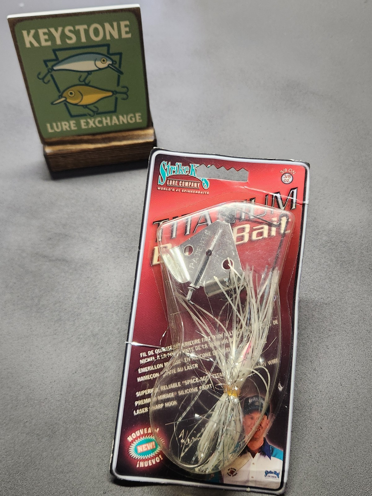 Vintage Discontinued Strike King Titanium Buzzbait. 3/8oz. White. Kevin Vandam. - Image 1