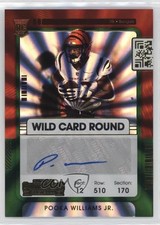 2021 Contenders Ticket Wild Card Round Pooka Williams Jr #287 Rookie Auto RC a8r. rookie card picture