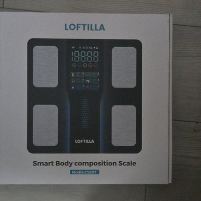 LOFTILLA CS20T Bluetooth Digital Body Fat Scale BMI 400 lb Black FCC