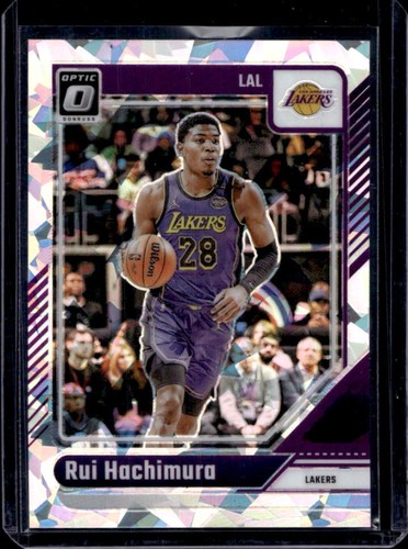 2024-25 Panini Donruss Optic Rui Hachimura Cracked Ice Prizm #/25 Lakers