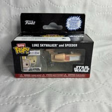 Star Wars Funko Bitty Pop Collectible Mini Figure Luke Skywalker And Speeder New