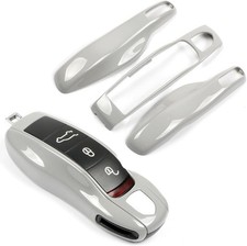 Porsche Key Fob Cover Protective Key Chain Accessories Compatible with gray