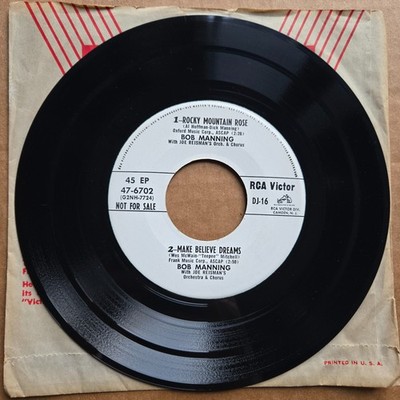 BOB MANNING Rocky Mountain Rose DJ PROMO EP 45 7'' Record Vinyl 47-6702