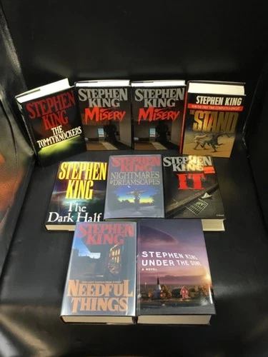 (9) STEPHEN KING LOT!  Misery / It / The Stand / Needful Things EXCELLENT!  G28