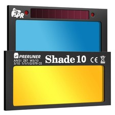 Core Series Gold Shade 10 Auto Darkening Welding Lens 2"x4 1/4", Slim 0.2" We...