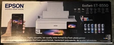 NEW EPSON ECOTANK PHOTO ET-8550 WHITE WIRELESS COLOR INKJET PRINTER