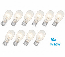 10x W16W W2,1x9,5d 16W 12V Kugellampe Glühlampe Auto Lampe Glassockell für Audi
