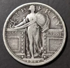 STANDING LIBERTY QUARTER  1917 P  TYPE 1  CHOICE FINE  FREE SHIPPING!
