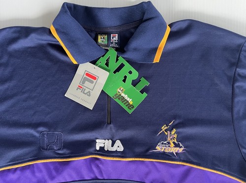 Melbourne Storm NRL Rugby League Mens FILA Polo Shirt Size XL Vintage With Tags - Bild 9 von 9