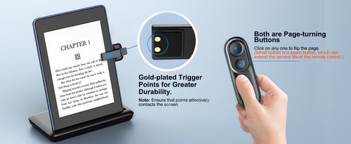 Rechargeable Clicker Remote Page Turner for Ereaders Kindle Kobo w/Photo Video - Afbeelding 14 van 28