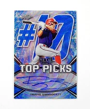 2018 Leaf Metal Draft Top Picks Blue Wave Travis Swaggerty #TP-TS1 Auto #'d /20