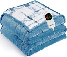 Full 72"x84" Flannel Heating Blanket Heated Electric Blanket 10 Heating Levels
