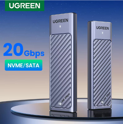  UGREEN M2 SSD Case M.2 NVMe SATA SSD Enclosure Adapter 20Gbps USB 3.2 