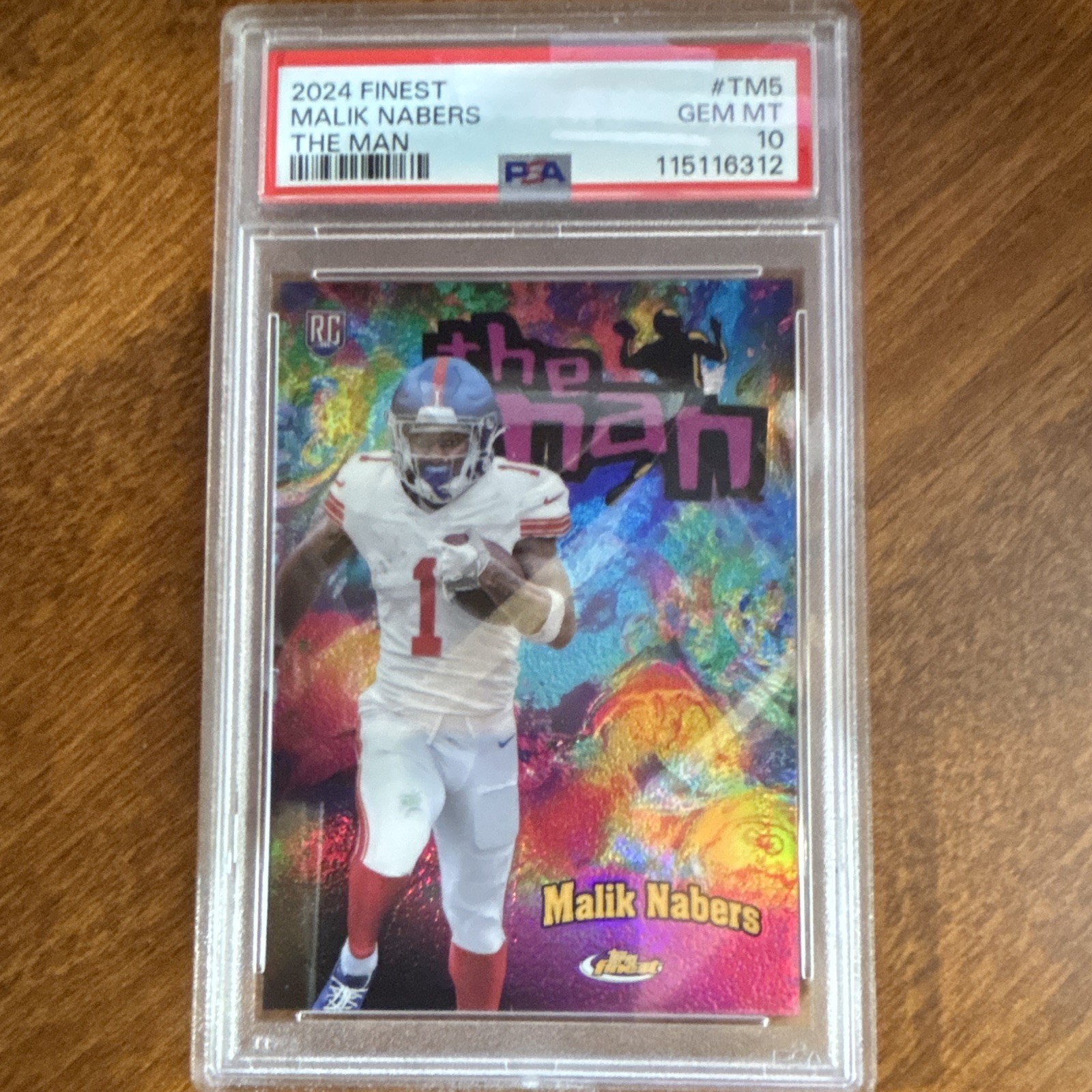 Malik Nabers Topps Finest the Man #TM5 Base
