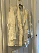 Blazer donna Zara panna doppiopetto grande (UK 12) e pantaloni (UK 14)