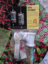 LeeWards ROYAL SPLENDOR Carousel Vtg Sequin Bead Christmas Ornament Kit