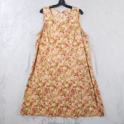 April Cornell Midi Dress Women 3X/W1 Floral Sleeveless Pinafore Prairie Cottage