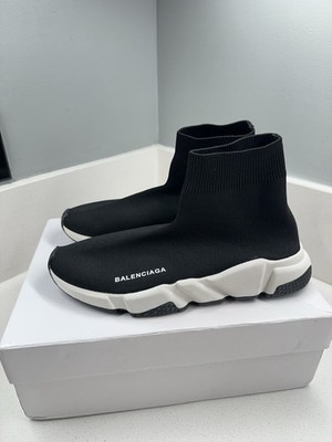 Balenciaga Speed Trainer Black White Sock Sneakers Men's EU 41 US