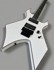 Gloss White Warlock Shape Electric Guitar Floyd Rose Tremolo 6-String Solid Body
