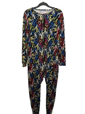 Pair Of Thieves Unisex Super-Soft Lounge One-Piece Small/Medium Multi Abstract