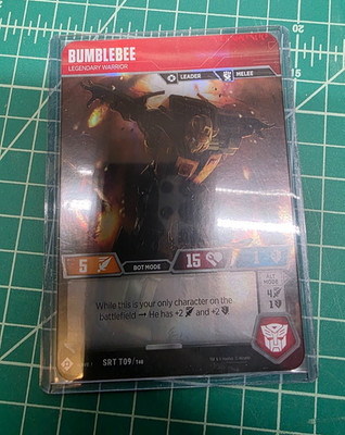 TRANSFORMERS TCG BUMBLEBEE LEGENDARY WARRIOR SECRET RARE #09 CHARACTER CARD SRT